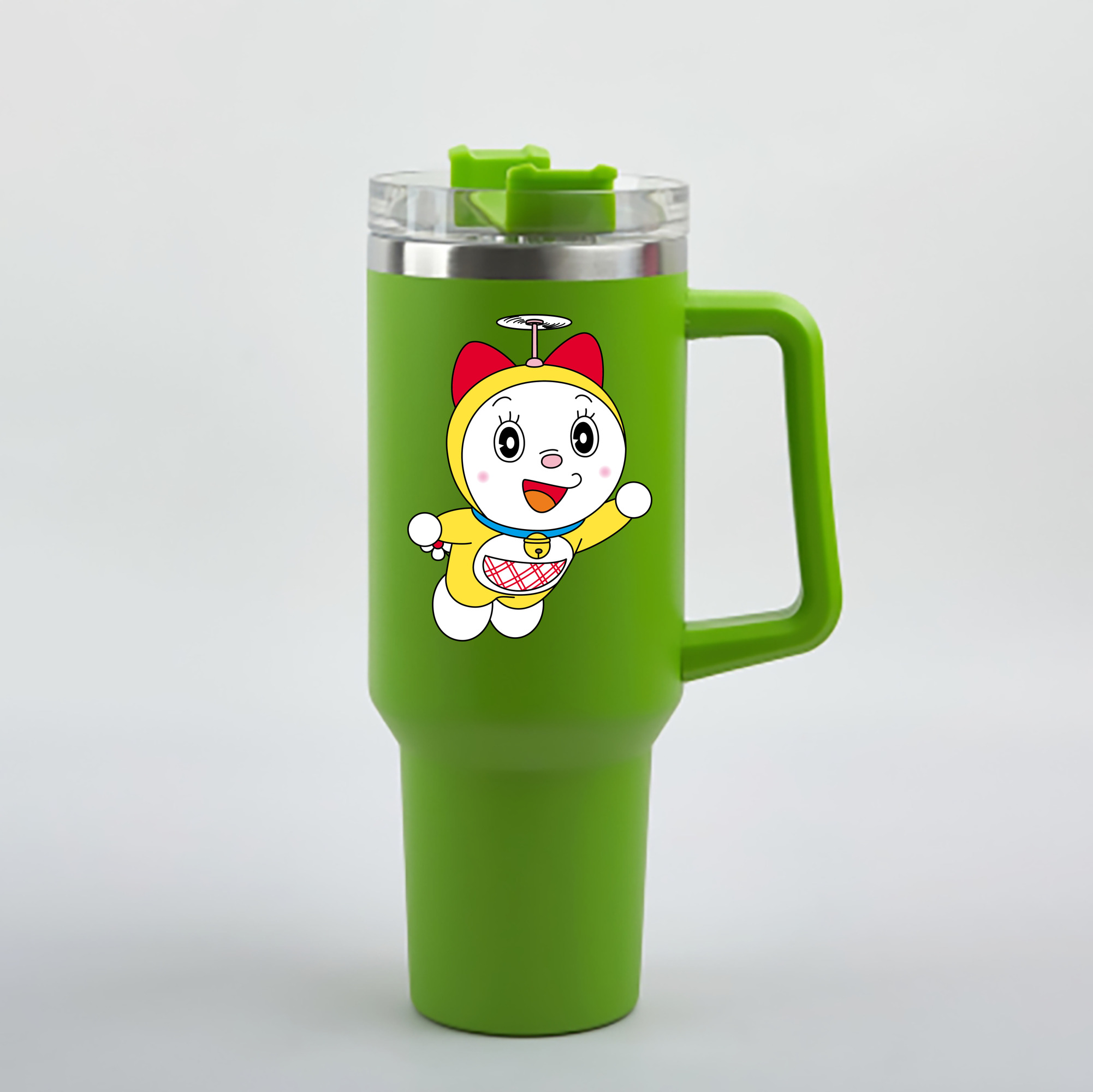 （画像用） ドラえもん ドラミ Doraemon Dorami 1200mL車用タンブラー - クリスタルステッカー（プラスチックストロー付き）